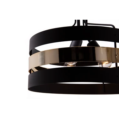 Černo-zlaté stropní svítidlo RUBY 43 cm
