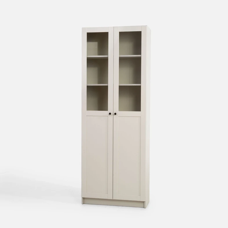 Regál s vitrínou 75,3 cm TED kašmír
