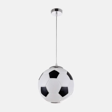Černobílé závěsné svítidlo FOTBALOVÝ MÍČ