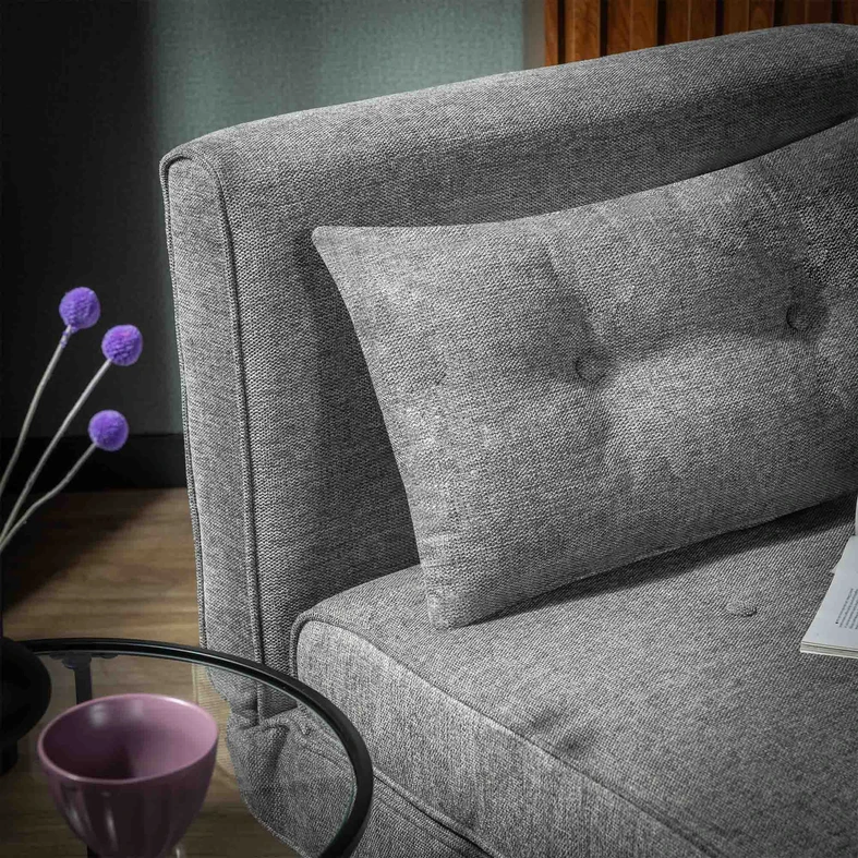 Rozkládací čalouněné křeslo šedé LAVILLA