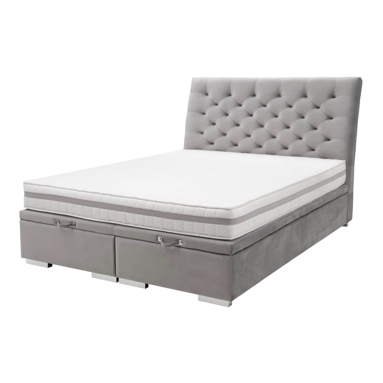 Postel boxspring s prošívaným čelem DAPHNE 160x200 cm