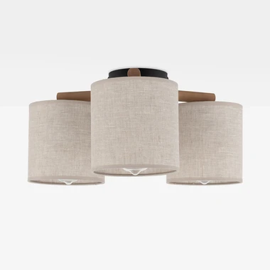 Šedé stropní svítidlo DEVA NATURE III