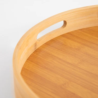 Kulatý bambusový podnos 38 cm