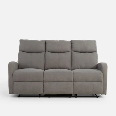 Třímístná pohovka s relaxační funkcí GLAMDI šedá