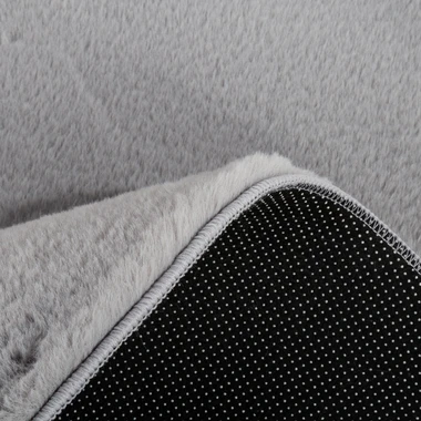 Stříbrný kulatý koberec RABBIT 120 cm