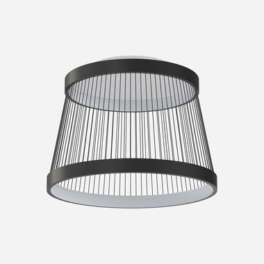 Černé stropní LED svítidlo BALU s dálkovým ovládáním