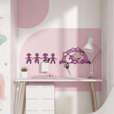 Růžový věšák DĚTI KIDDON pro skříně ADBOX