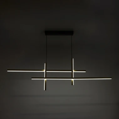 Černo-zlaté závěsné LED svítidlo EDGE