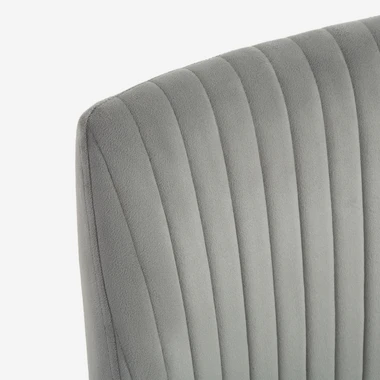 Velurová židle ALWENTI světle šedá