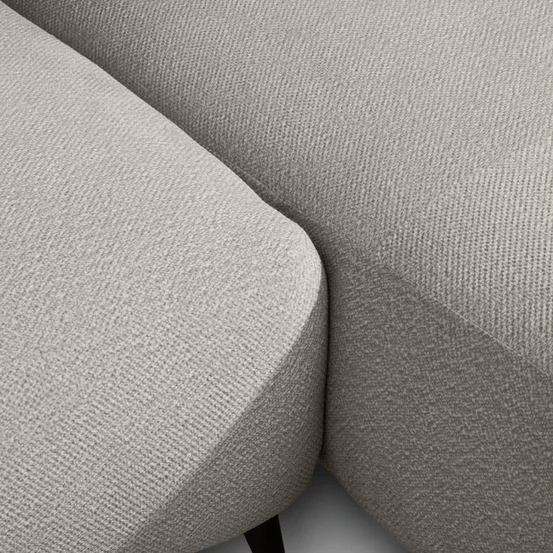 Rohová sedačka šedá RAVELLO pravá