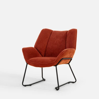 Křeslo na ližinách červené LIMARVI