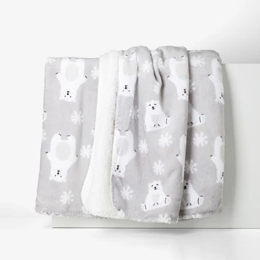 Vánoční deka s medvídky SHERPA 150x200 cm