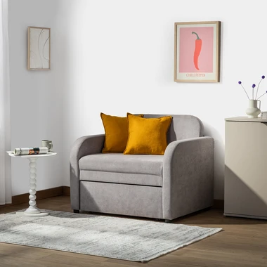 1-místná rozkládací pohovka MINI šedá.