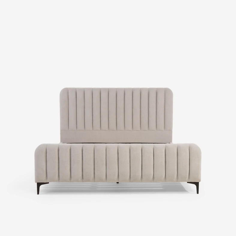 Čalouněná postel v popelavém odstínu KELLY 160x200 cm