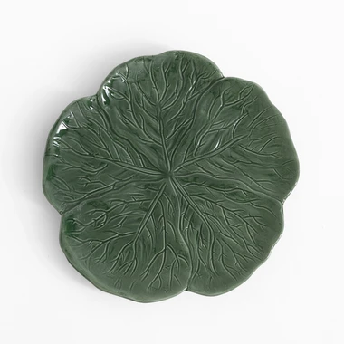 Zelený dezertní talíř KAPUSTA 21 cm