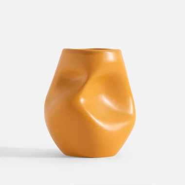 Žlutá moderní váza 15 cm