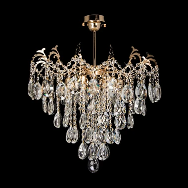 Zlaté křišťálové stropní svítidlo ve stylu glamour 58 cm