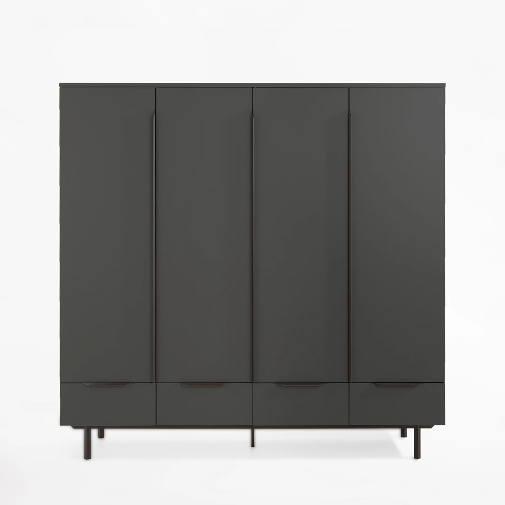 Šatní skříň se zásuvkami grafitová DAMIEN