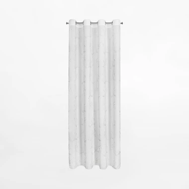 Bílo-stříbrný závěs s průchodkami EMILI 140x250 cm