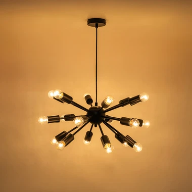 Černé loftové závěsné svítidlo MANDI 51 cm