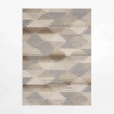 Geometrický koberec KEMET KOSOČTVERCE, šedo-béžový, 160x230 cm
