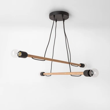 Závěsné svítidlo ze světlého dřeva HELIX IV WOOD