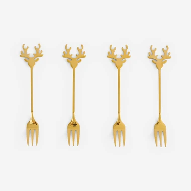Sada vidliček s ozdobným koncem RUDOLF 4 ks