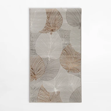 Moderní koberec s listy, 80x150 cm