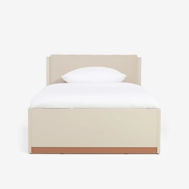 Postel s roštem 120x200 cm písková barva MILLES