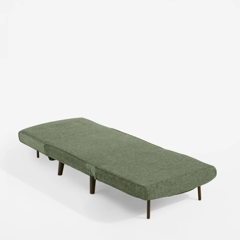 Rozkládací čalouněné křeslo zelené LAVILLA