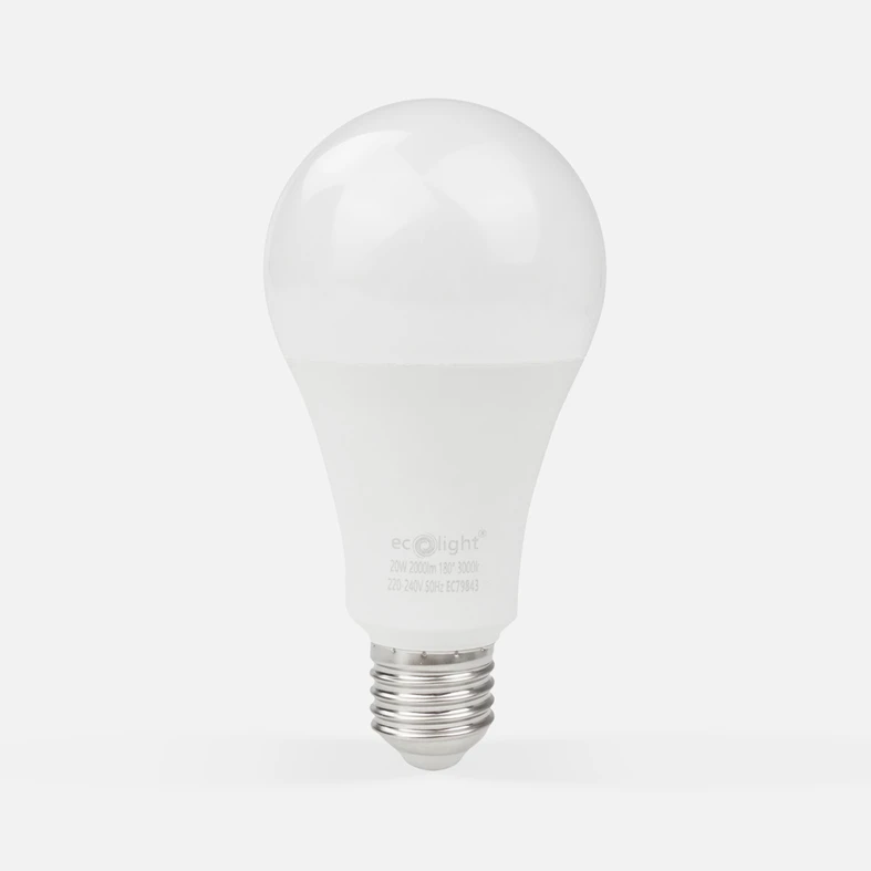 Model żarówki EC79843 LED CLASSIC emituje światło o ciepłej barwie – 3000K i strumieniu 2000 lumenów.