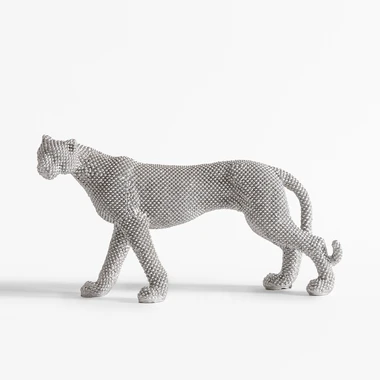 Dekorativní stříbrná figurka PANTER 29 cm