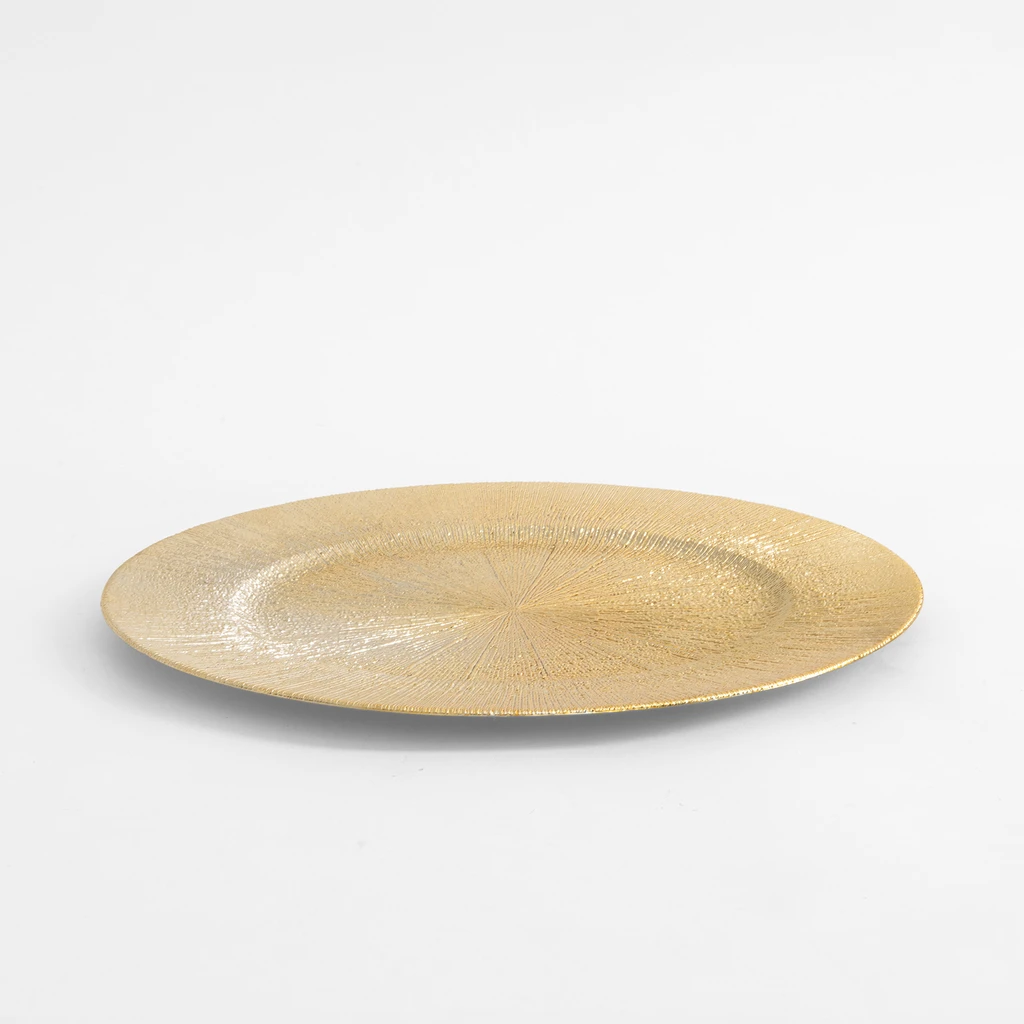 Talerz dekoracyjny złoty 33 cm Dekorační zlatý talíř 33 cm