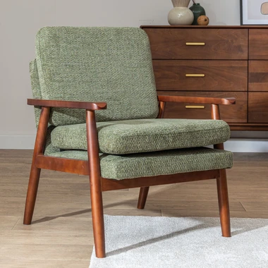 Zelené čalouněné křeslo CROXTA