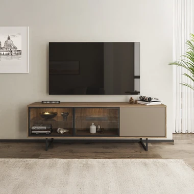 TV stolek s vitrínou SIENNA