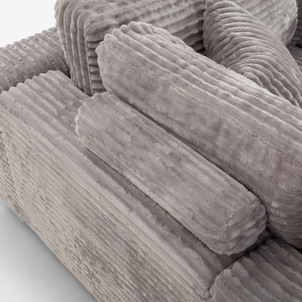 Šedá rozkládací rohová sedací souprava LYNETTE pravá