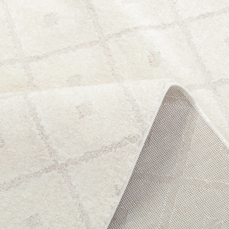 Koberec s geometrickým vzorem LA PASSION krémový 160x230 cm