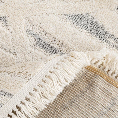 Koberec boho kulatý geometrický NINA, 120 cm