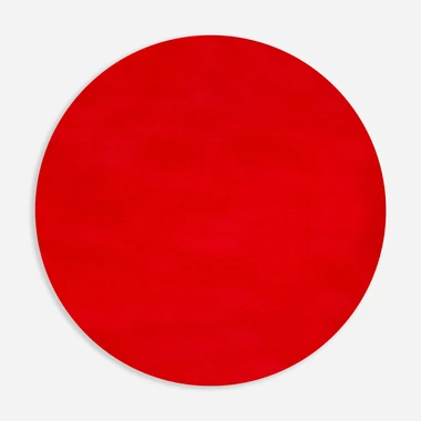 Kulatý červený koberec RABBII 100 cm