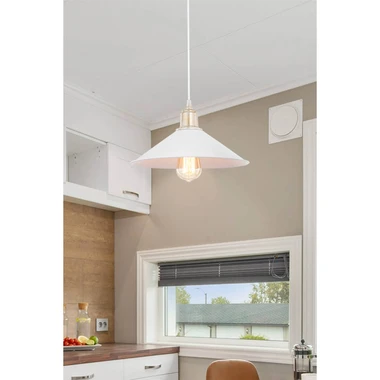 Bílé závěsné svítidlo MAYA