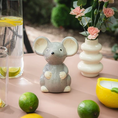Dekorativní figurka, myš, 15,5 cm, MIX