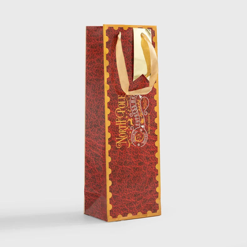 Dárková taška na láhev Vánoční expres MIX