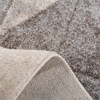 Béžovo-šedý geometrický koberec KERY 80x150 cm