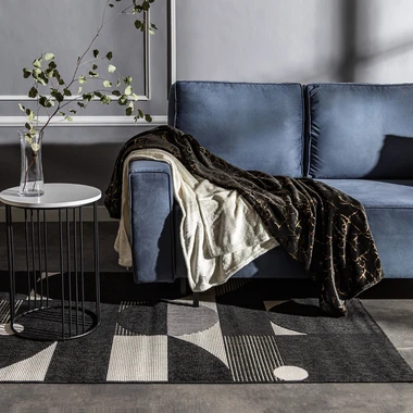 Deka do obýváku MARMO černá 150x200 cm