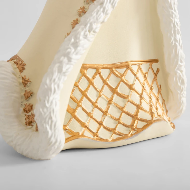 Vánoční dekorace Mikuláš bílo-zlatý