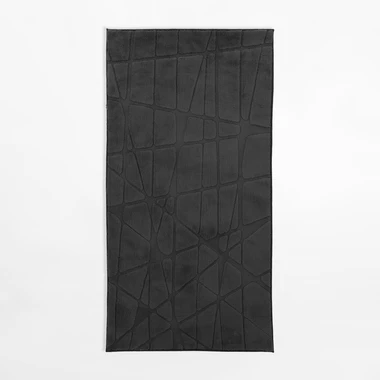 Černý geometrický koberec ACTION 80x150 cm