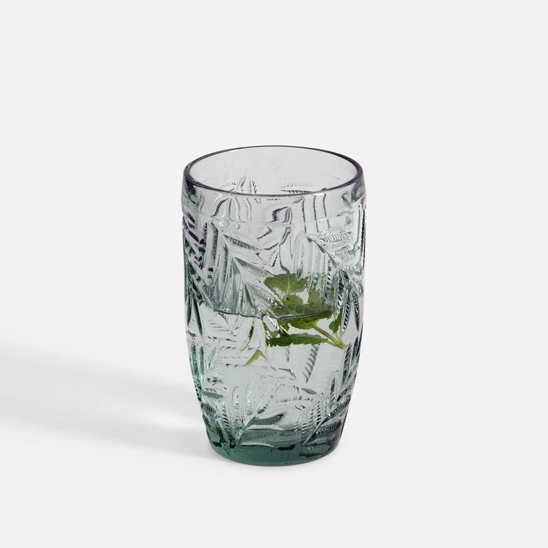 Vysoká zelená sklenice 350 ml