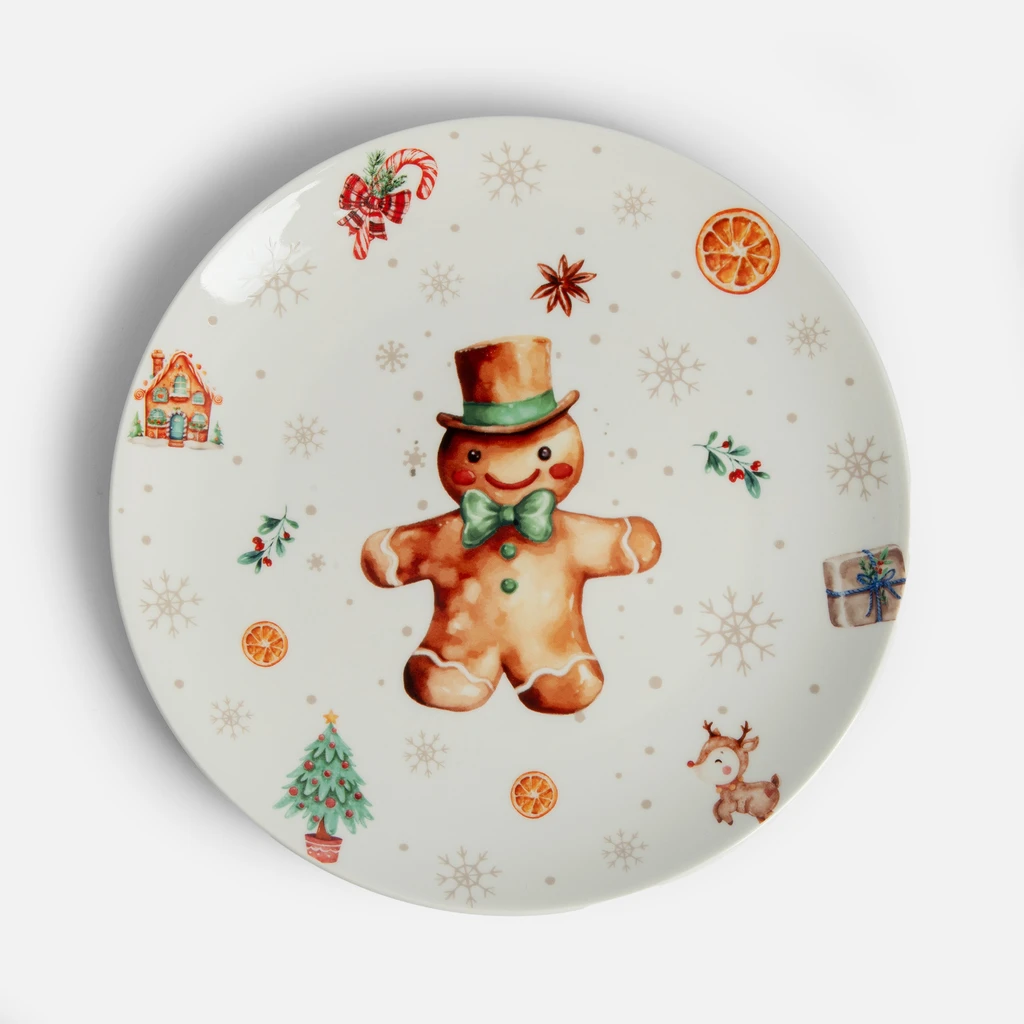 Vánoční obědový talíř COOKIES 26,5 cm