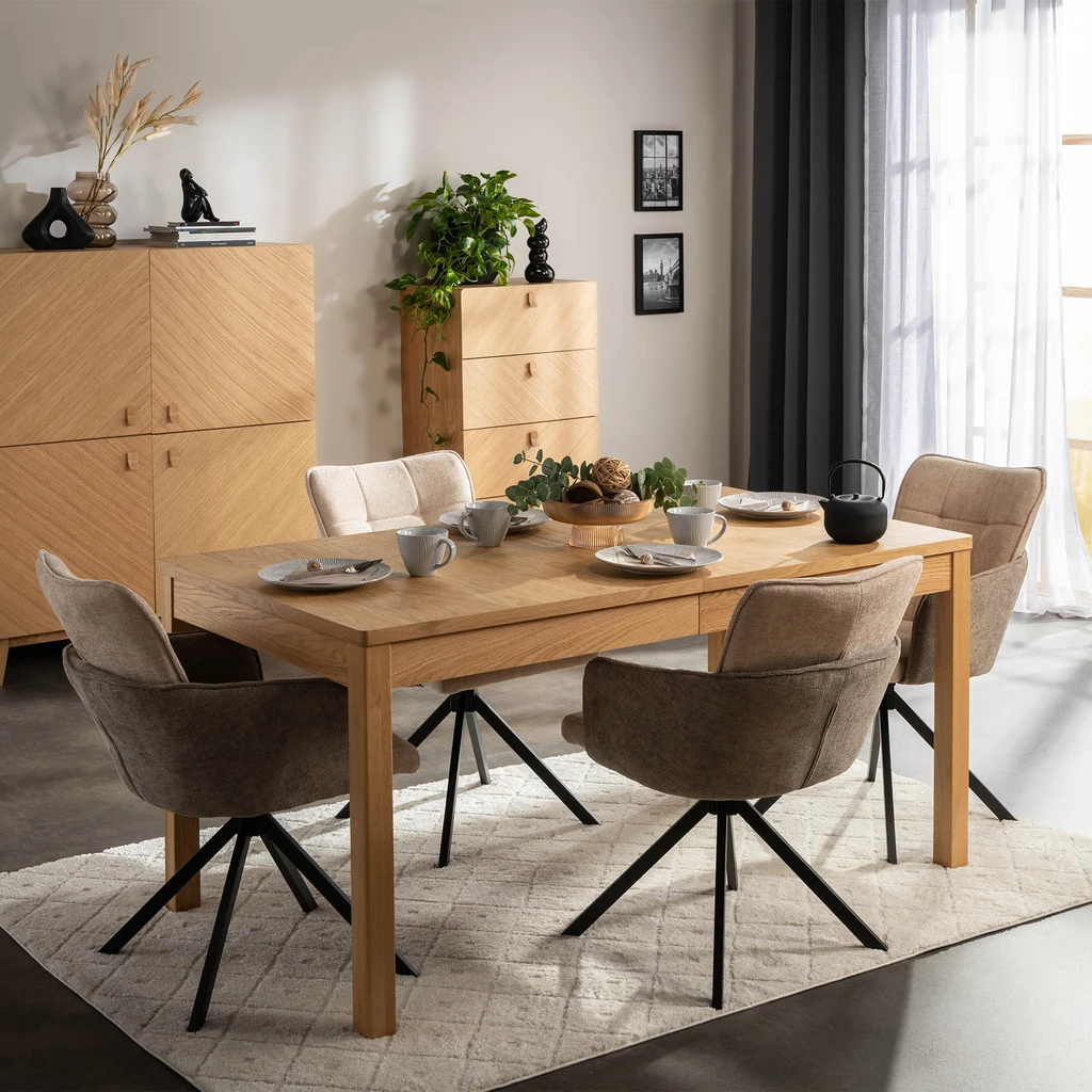 Rozkládací stůl 160-250 cm MASSA přírodní dub
