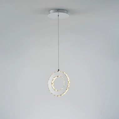 Závěsné LED svítidlo kruh GIRONA chrom